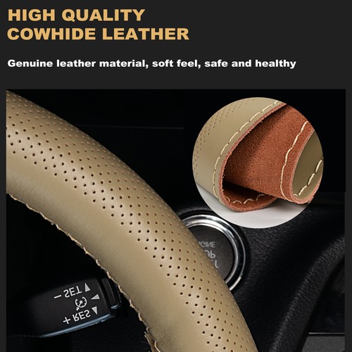 Beige echtes leder - beige,